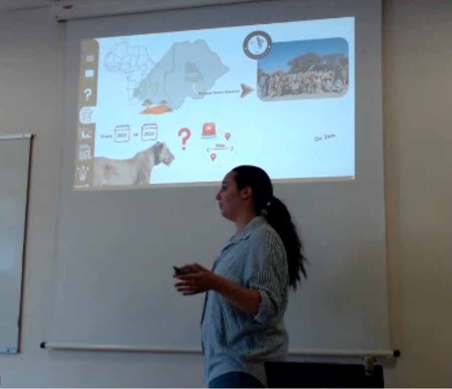 Candice Bazin presenting her MSc research