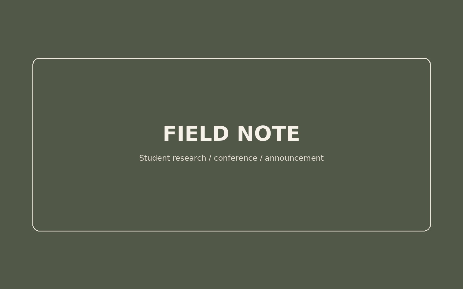 Field Note image